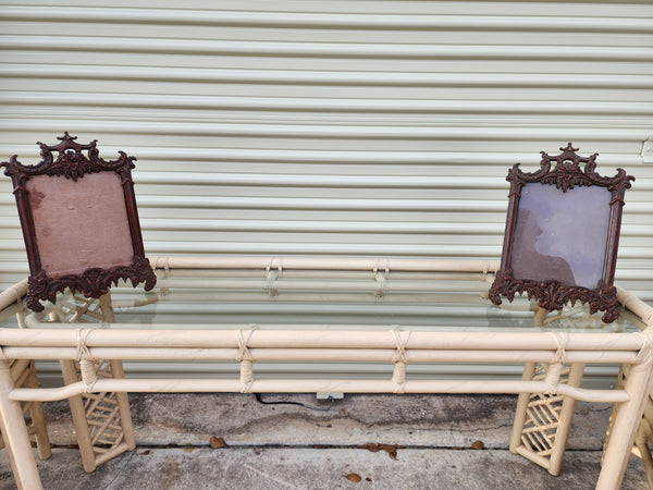 VINTAGE SYROCO WOOD PAGODA MIRROR/ PICTURE FRAMES ~ ART (2 AVAILABLE) ~ MISC