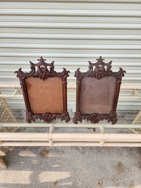 VINTAGE SYROCO WOOD PAGODA MIRROR/ PICTURE FRAMES ~ ART (2 AVAILABLE) ~ MISC