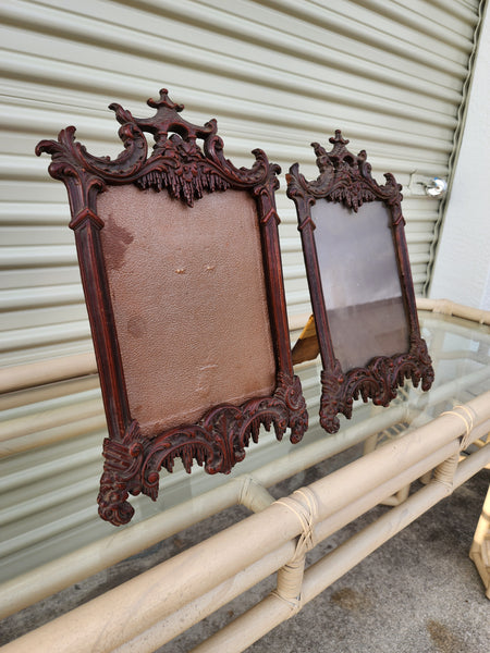 VINTAGE SYROCO WOOD PAGODA MIRROR/ PICTURE FRAMES ~ ART (2 AVAILABLE) ~ MISC