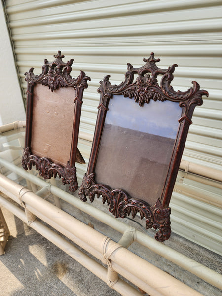 VINTAGE SYROCO WOOD PAGODA MIRROR/ PICTURE FRAMES ~ ART (2 AVAILABLE) ~ MISC