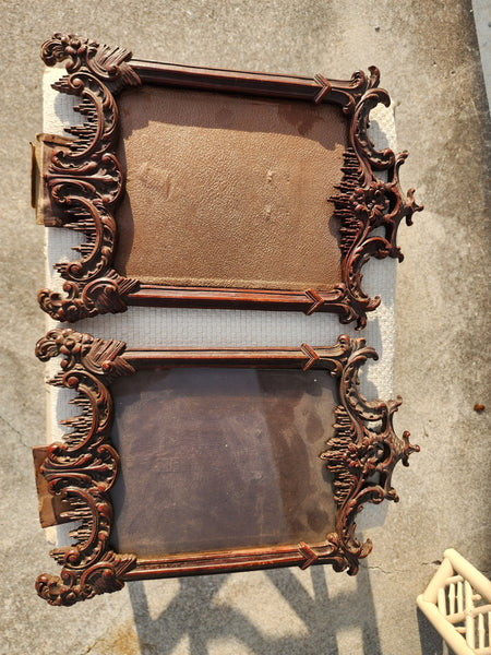 VINTAGE SYROCO WOOD PAGODA MIRROR/ PICTURE FRAMES ~ ART (2 AVAILABLE) ~ MISC