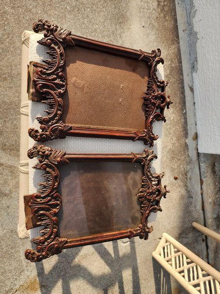 VINTAGE SYROCO WOOD PAGODA MIRROR/ PICTURE FRAMES ~ ART (2 AVAILABLE) ~ MISC