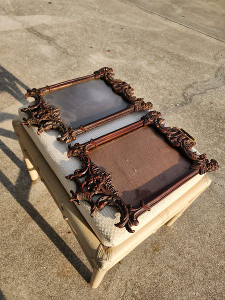 VINTAGE SYROCO WOOD PAGODA MIRROR/ PICTURE FRAMES ~ ART (2 AVAILABLE) ~ MISC