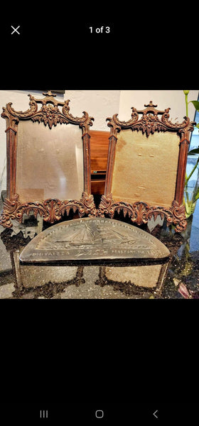 VINTAGE SYROCO WOOD PAGODA MIRROR/ PICTURE FRAMES ~ ART (2 AVAILABLE) ~ MISC