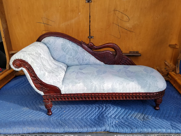 ANTIQUE HAND-CARVED "DOGGIE" FAINTING CHAISE - MISC