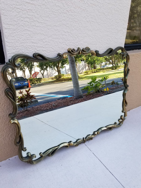 ANTIQUE/ VINTAGE TURNER MFG CO BRASS FASHION PLATE MIRROR