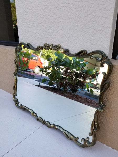 ANTIQUE/ VINTAGE TURNER MFG CO BRASS FASHION PLATE MIRROR