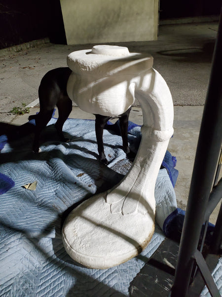 VINTAGE 🏯PAGODA🏯 SOLID CONCRETE HARDWIRED 3 PIECE LANTERN🕯 ~ MISC