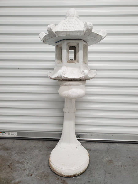 VINTAGE 🏯PAGODA🏯 SOLID CONCRETE HARDWIRED 3 PIECE LANTERN🕯 ~ MISC