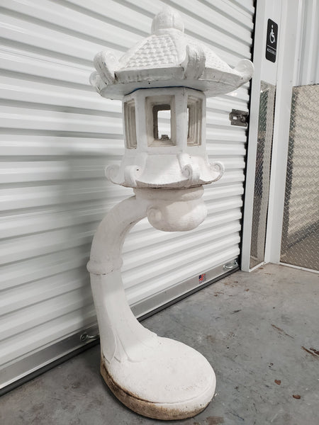 VINTAGE 🏯PAGODA🏯 SOLID CONCRETE HARDWIRED 3 PIECE LANTERN🕯 ~ MISC