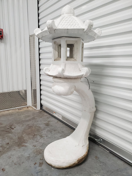 VINTAGE 🏯PAGODA🏯 SOLID CONCRETE HARDWIRED 3 PIECE LANTERN🕯 ~ MISC