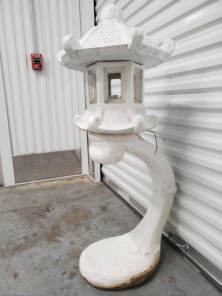 VINTAGE 🏯PAGODA🏯 SOLID CONCRETE HARDWIRED 3 PIECE LANTERN🕯 ~ MISC