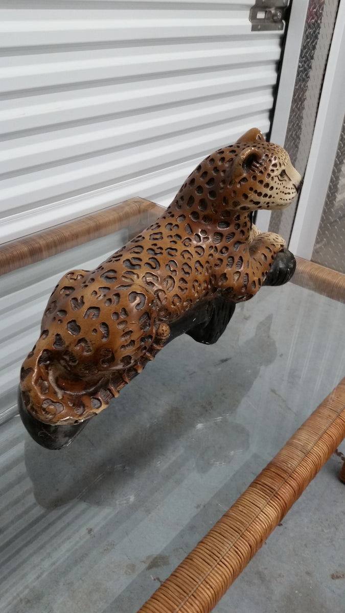Charming Vintage Hand Painted Leopard Figurine Marked Mexico 12 Head to  Tail Snarling Leopard Figure Nature Safari Adorable Animal Decor 