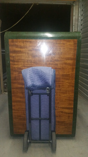 VINTAGE HENREDON FAUX MALACHITE CHINOISERIE MING WATERFALL DINING SET WITH SIX CANE DINING CHAIRS