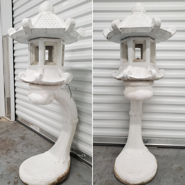 VINTAGE 🏯PAGODA🏯 SOLID CONCRETE HARDWIRED 3 PIECE LANTERN🕯 ~ MISC