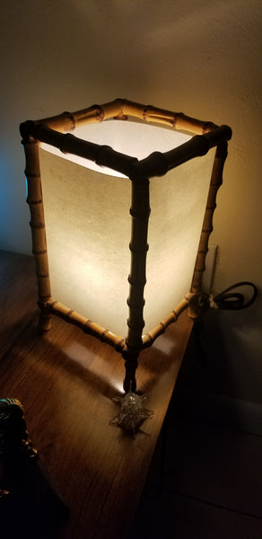 FAUX BAMBOO ORIENTAL LANTERN LAMP