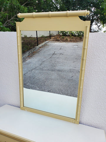 VINTAGE HENRY LINK BALI HAI FAUX BAMBOO MIRROR (2 AVAILABLE)