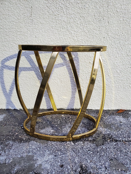 VINTAGE DIA "style" CURVED BRASS ACCENT/ END TABLE BASE