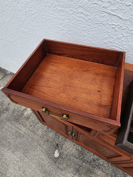 VINTAGE GEORGE ZEE & CO KILN DRIED HAND CARVED ROSEWOOD/TEAK CHINOISERIE MING BUFFET/SIDEBOARD/CONSOLE