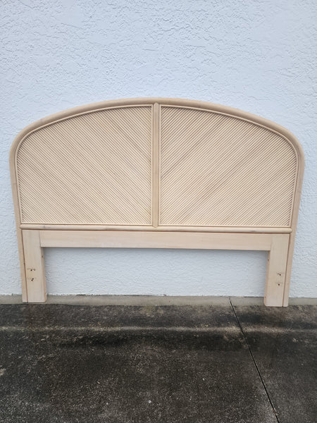 VINTAGE PENCIL RATTAN (WOOD) Q/F HEADBOARD