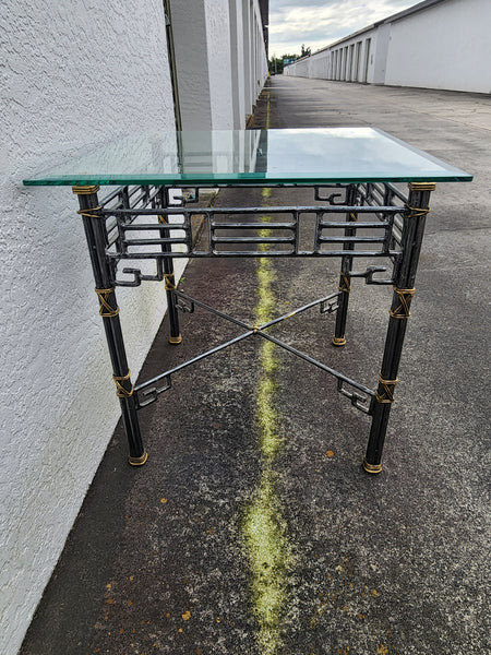 VINTAGE MAITLAND-SMITH CHINOISERIE FRETWORK END TABLE