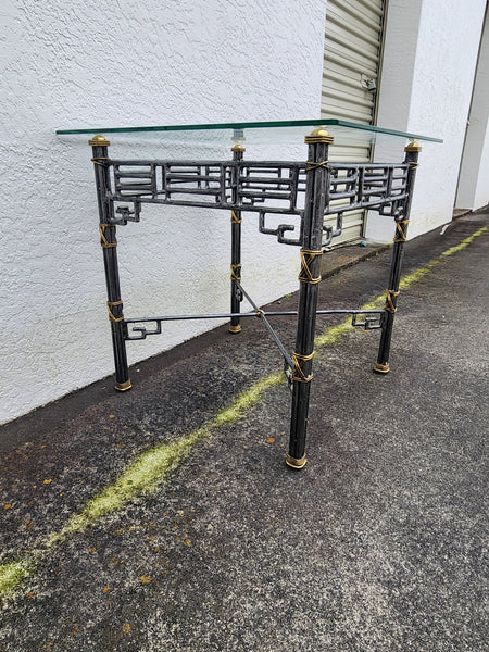 VINTAGE MAITLAND-SMITH CHINOISERIE FRETWORK END TABLE