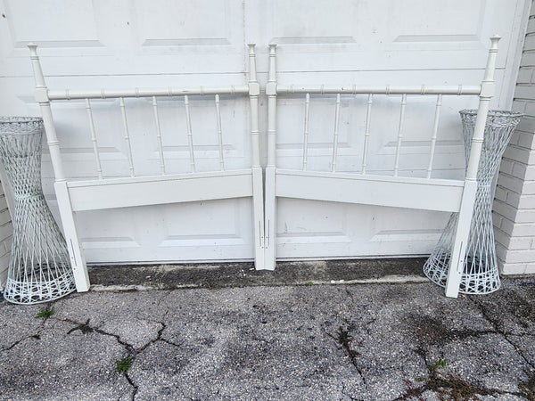 VINTAGE HENRY LINK BALI HAI FAUX BAMBOO TWIN HEADBOARDS (2)