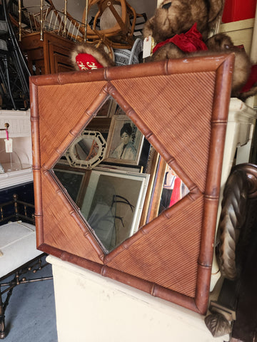 VINTAGE FAUX BAMBOO MIRROR