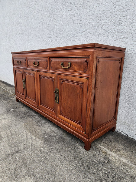 VINTAGE GEORGE ZEE & CO KILN DRIED HAND CARVED ROSEWOOD/TEAK CHINOISERIE MING BUFFET/SIDEBOARD/CONSOLE