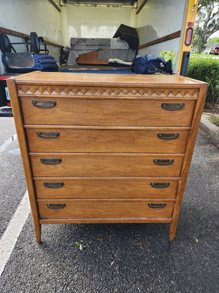 VINTAGE MID CENTURY MODERN BROYHILL PREMIER TALLBOY DRESSER