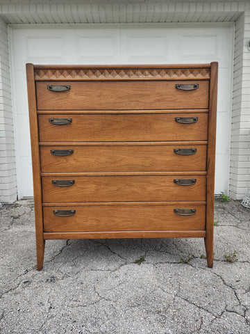 VINTAGE MID CENTURY MODERN BROYHILL PREMIER TALLBOY DRESSER