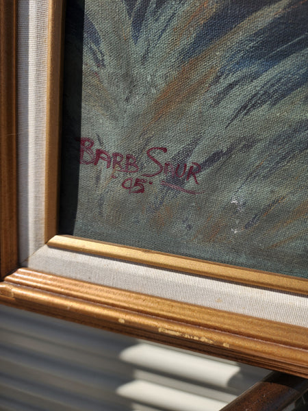 VINTAGE ~ ISH DOUBLE~SIDED  SUNSET 🌄 BIRDIE 🦩 ART ~ MISC