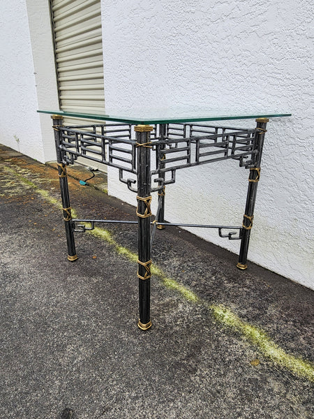 VINTAGE MAITLAND-SMITH CHINOISERIE FRETWORK END TABLE
