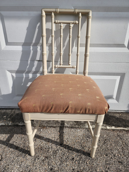VINTAGE DIXIE FAUX BAMBOO DESK/ DINING/ ACCENT CHAIR
