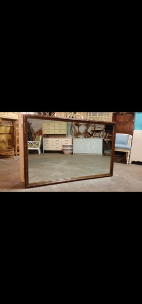 VINTAGE MID CENTURY MODERN THOMASVILLE  FAUX BAMBOO CAMPAIGN MIRROR