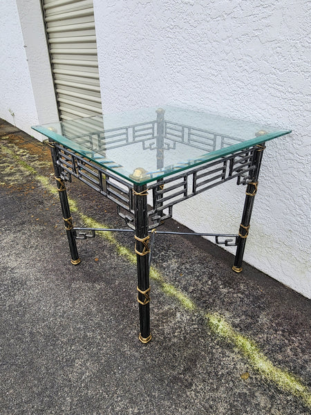 VINTAGE MAITLAND-SMITH CHINOISERIE FRETWORK END TABLE