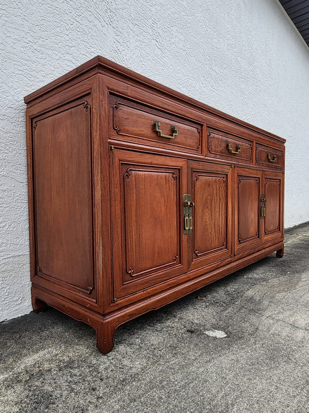 VINTAGE GEORGE ZEE & CO KILN DRIED HAND CARVED ROSEWOOD/TEAK CHINOISERIE MING BUFFET/SIDEBOARD/CONSOLE