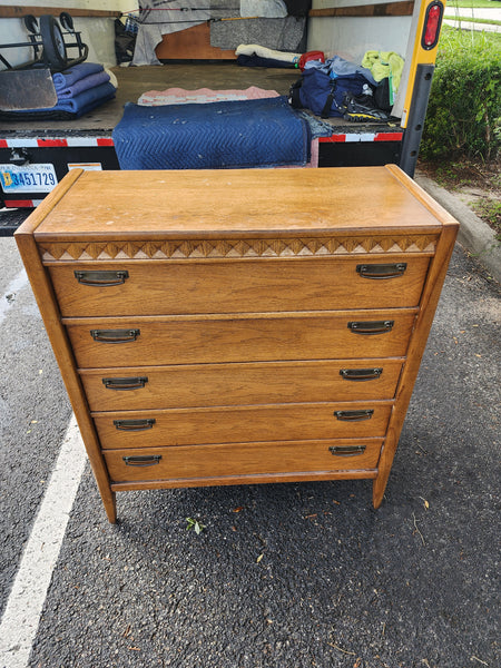 VINTAGE MID CENTURY MODERN BROYHILL PREMIER TALLBOY DRESSER