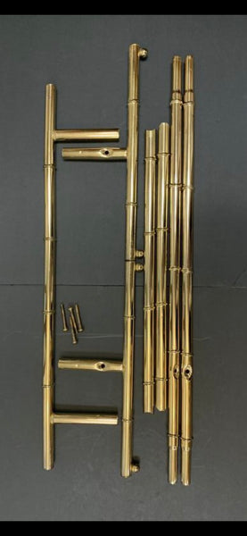 VINTAGE BRASS FAUX BAMBOO TOWEL/ QUILT RACK ~ MISC