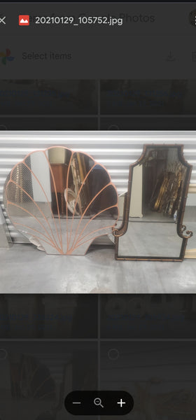 VINTAGE DAVID MARSHALL MID CENTURY MODERN ART DECO HOLLYWOOD REGENCY SEASHELL MIRROR