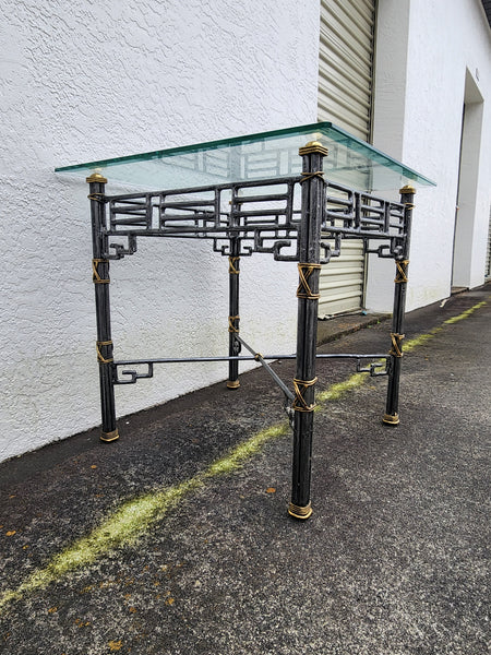 VINTAGE MAITLAND-SMITH CHINOISERIE FRETWORK END TABLE