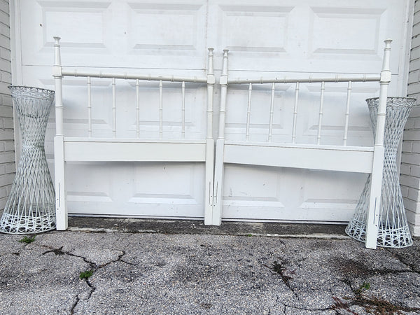 VINTAGE HENRY LINK BALI HAI FAUX BAMBOO TWIN HEADBOARDS (2)