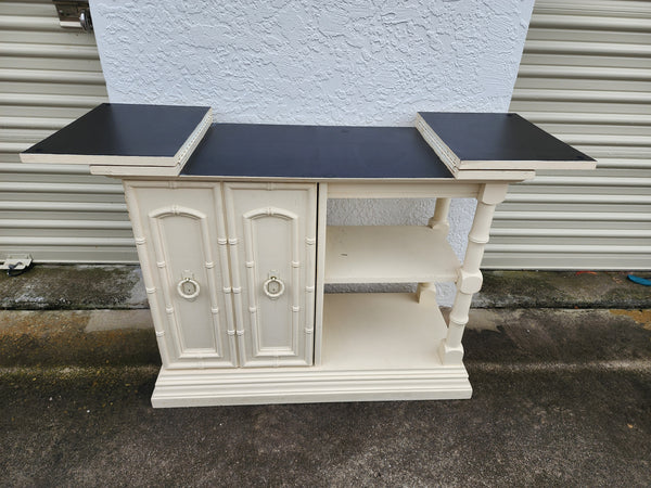 VINTAGE FAUX BAMBOO BAR/ BAR CART/ SERVER/ BUFFET