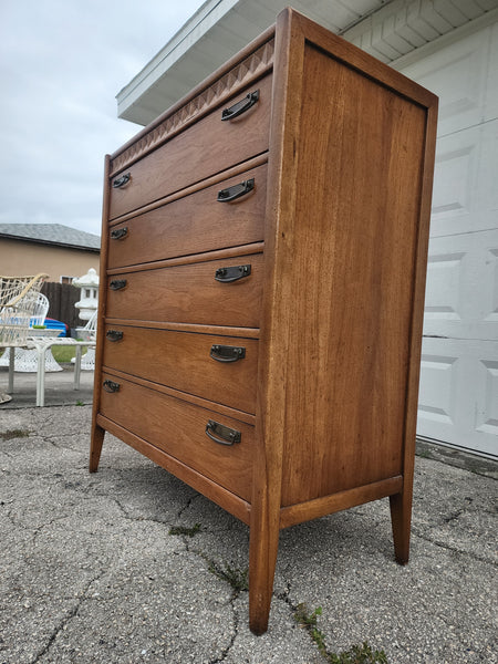 VINTAGE MID CENTURY MODERN BROYHILL PREMIER TALLBOY DRESSER