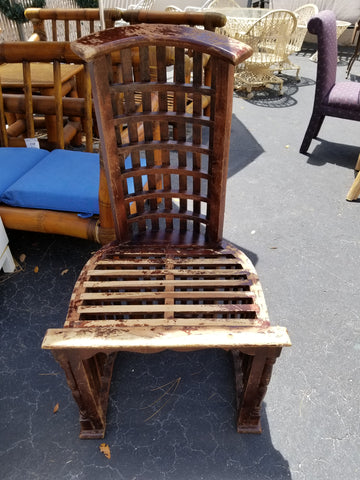 ANTIQUE HANDMADE DOVETAIL THRONE ACCENT CHAIR