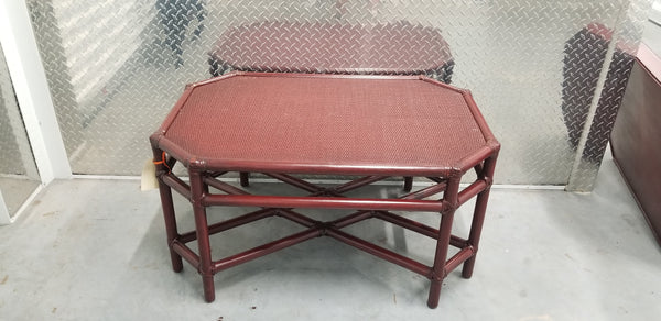 RATTAN BUTLERS COFFEE TABLE W/REMOVABLE TRAY