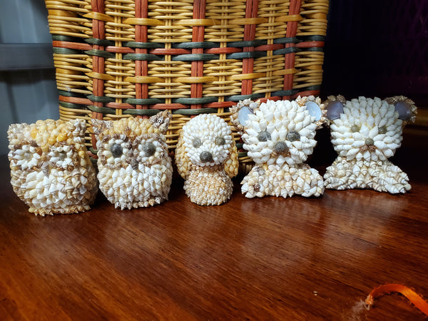 VINTAGE NAMCO MINI SHELL ANIMALS 🦉🐻🐶 (SEVERAL AVAILABLE) ~ MISC