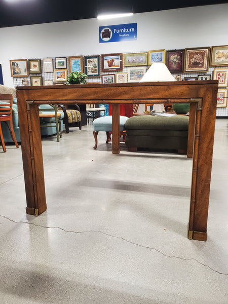 VINTAGE CAMPAIGN FAUX BAMBOO DINING TABLE