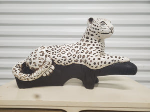 2x Retro Cheetah Statue Figurine Leopard Sculpture Home Decor