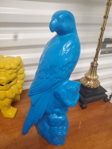 VINTAGE BLUE CERAMIC PORCELAIN BIRDIE/PARROT ~ MISC